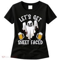 Lets Get Sheet Faced Boo Beer Halloween Women's T-Shirt thumb 0