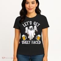 Lets Get Sheet Faced Boo Beer Halloween Women's T-Shirt thumb 4