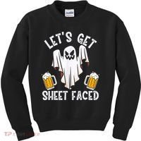 Lets Get Sheet Faced Boo Beer Halloween Kids Sweatshirt thumb 0