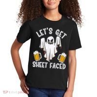 Lets Get Sheet Faced Boo Beer Halloween Kids T-Shirt thumb 2