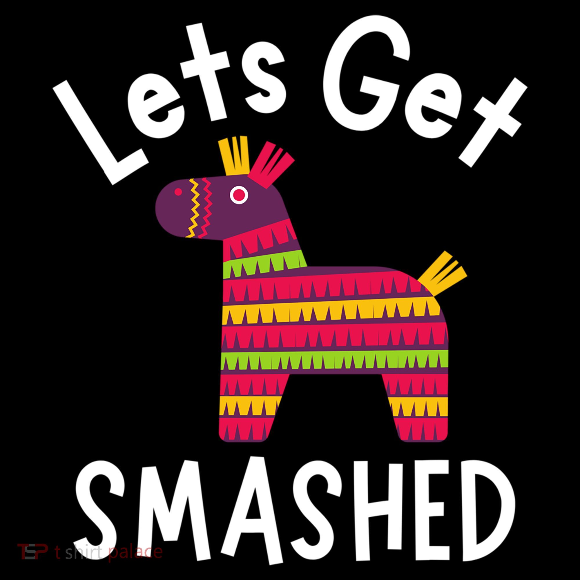 Lets Get Smashed PiñAta Funny Mexico Vacation Gift USA-Made Doggie Bandana