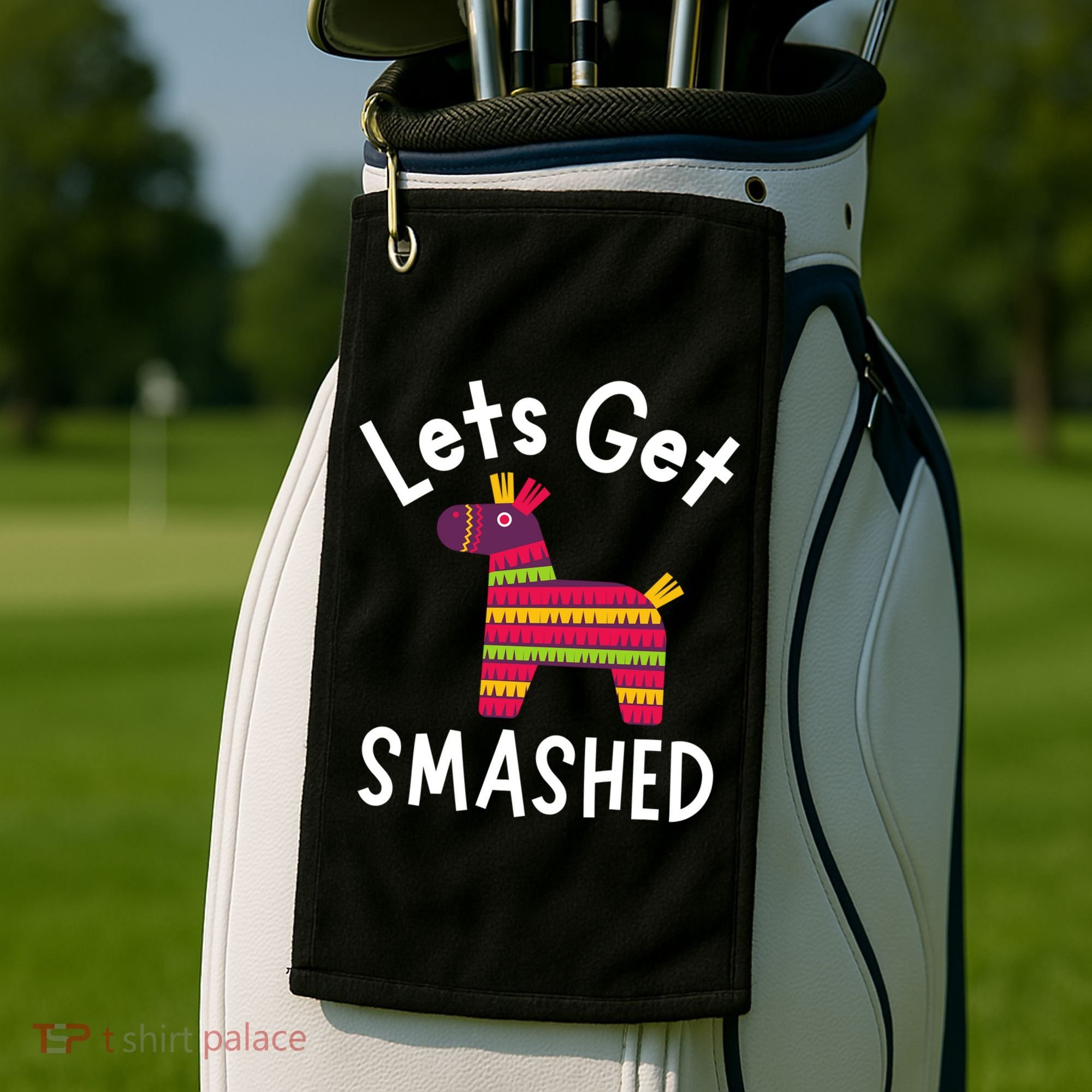 Lets Get Smashed PiñAta Funny Mexico Vacation Gift Golf Towel