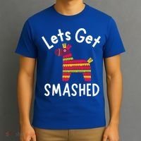 Lets Get Smashed PiñAta Funny Mexico Vacation Gift T-Shirt thumb 3