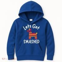 Lets Get Smashed PiñAta Funny Mexico Vacation Gift Kids Hoodie thumb 0