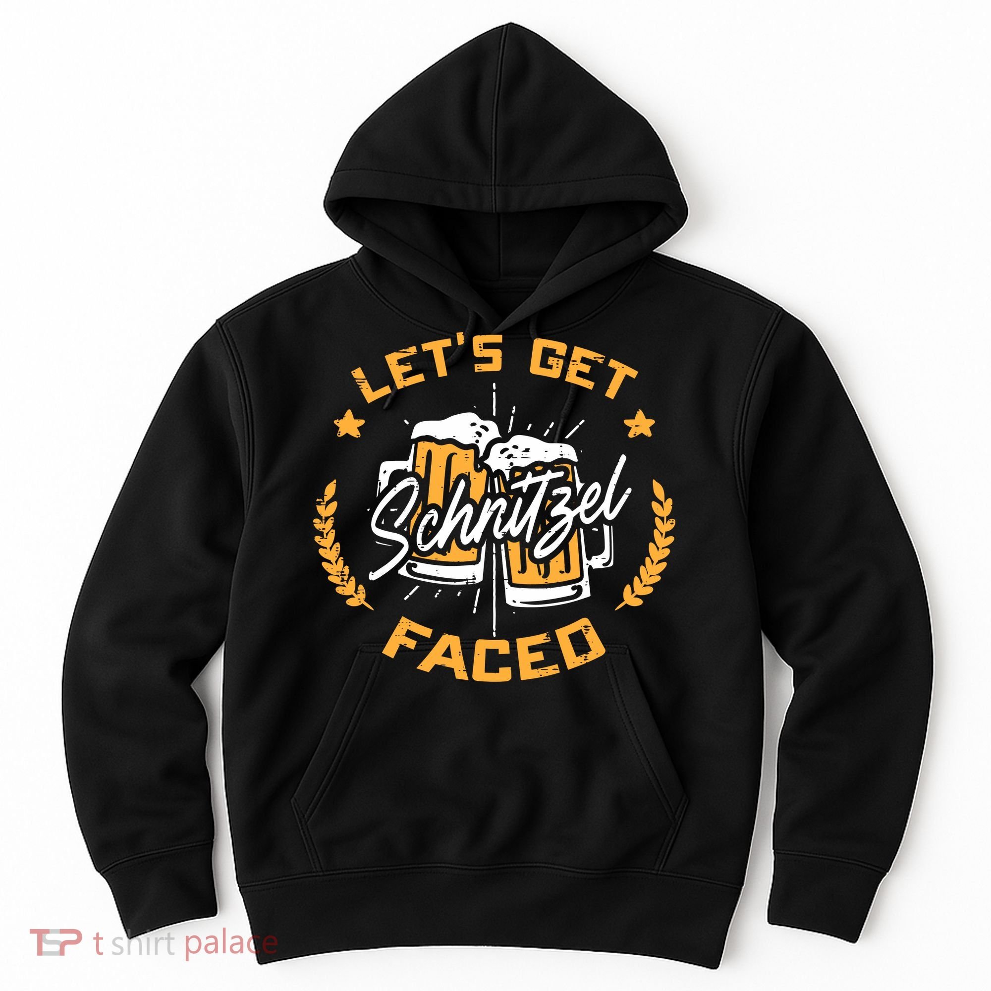 Lets Get Schnitzel Faced Oktoberfest Funny Costume Men Women Hoodie