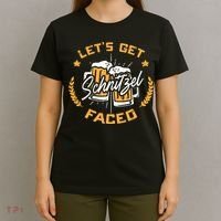 Lets Get Schnitzel Faced Oktoberfest Funny Costume Men Women T-Shirt thumb 4