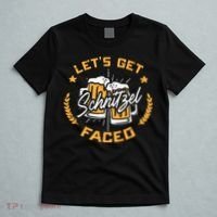 Lets Get Schnitzel Faced Oktoberfest Funny Costume Men Women T-Shirt thumb 5