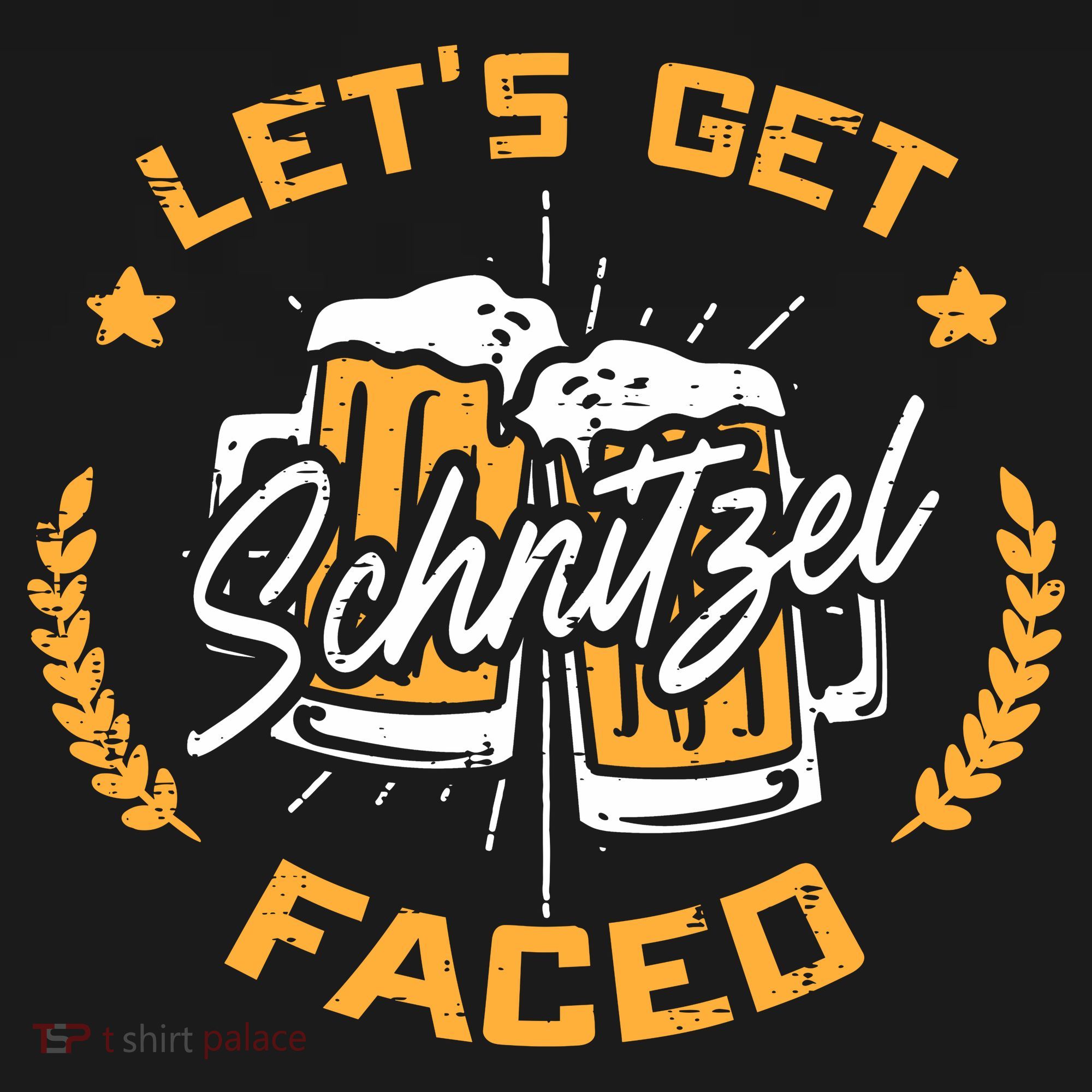Lets Get Schnitzel Faced Oktoberfest Funny Costume Men Women T-Shirt