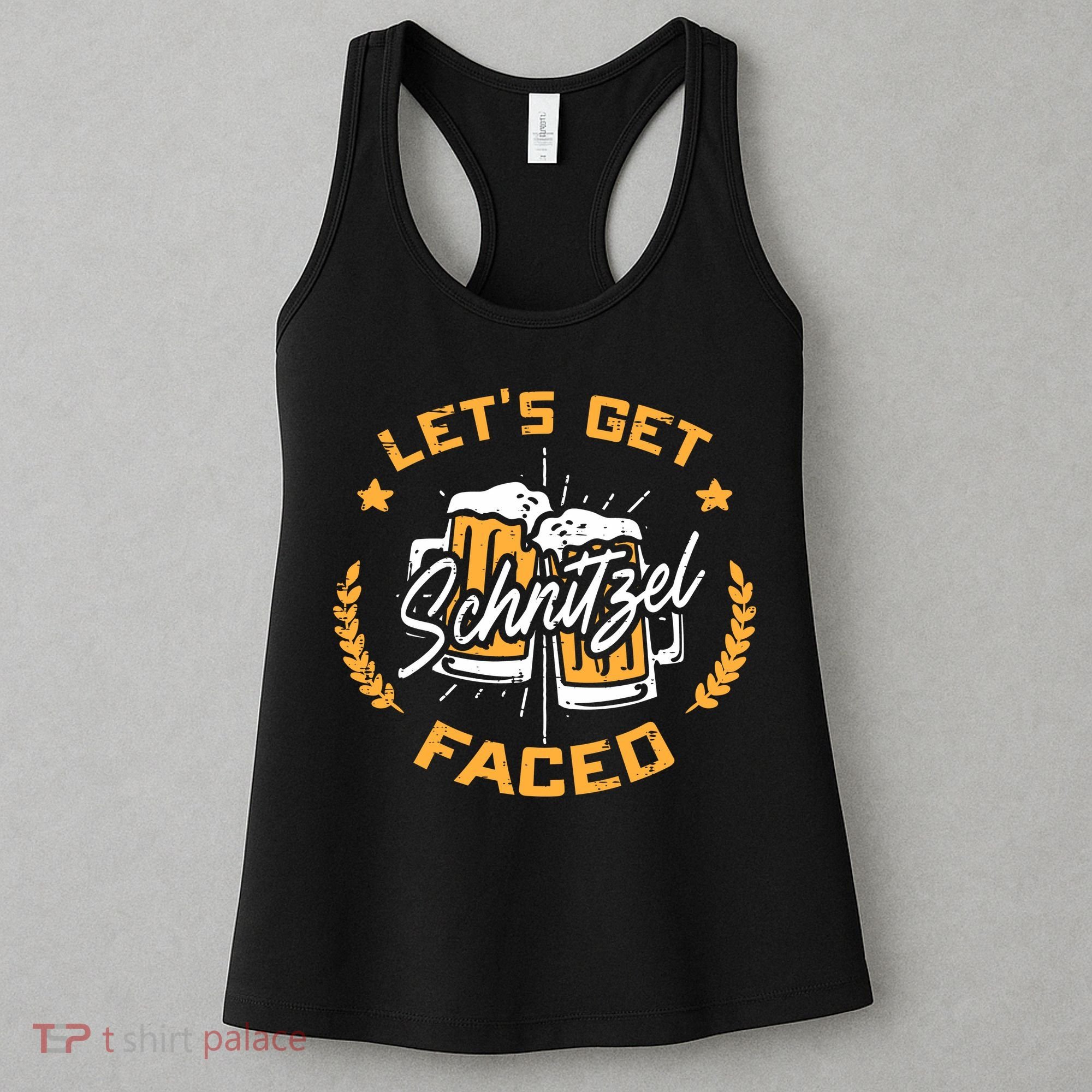 Lets Get Schnitzel Faced Oktoberfest Funny Costume Men Women Women's Tank Top