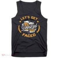 Lets Get Schnitzel Faced Oktoberfest Funny Costume Men Women Tank Top thumb 0