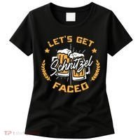 Lets Get Schnitzel Faced Oktoberfest Funny Costume Men Women Women's T-Shirt thumb 0