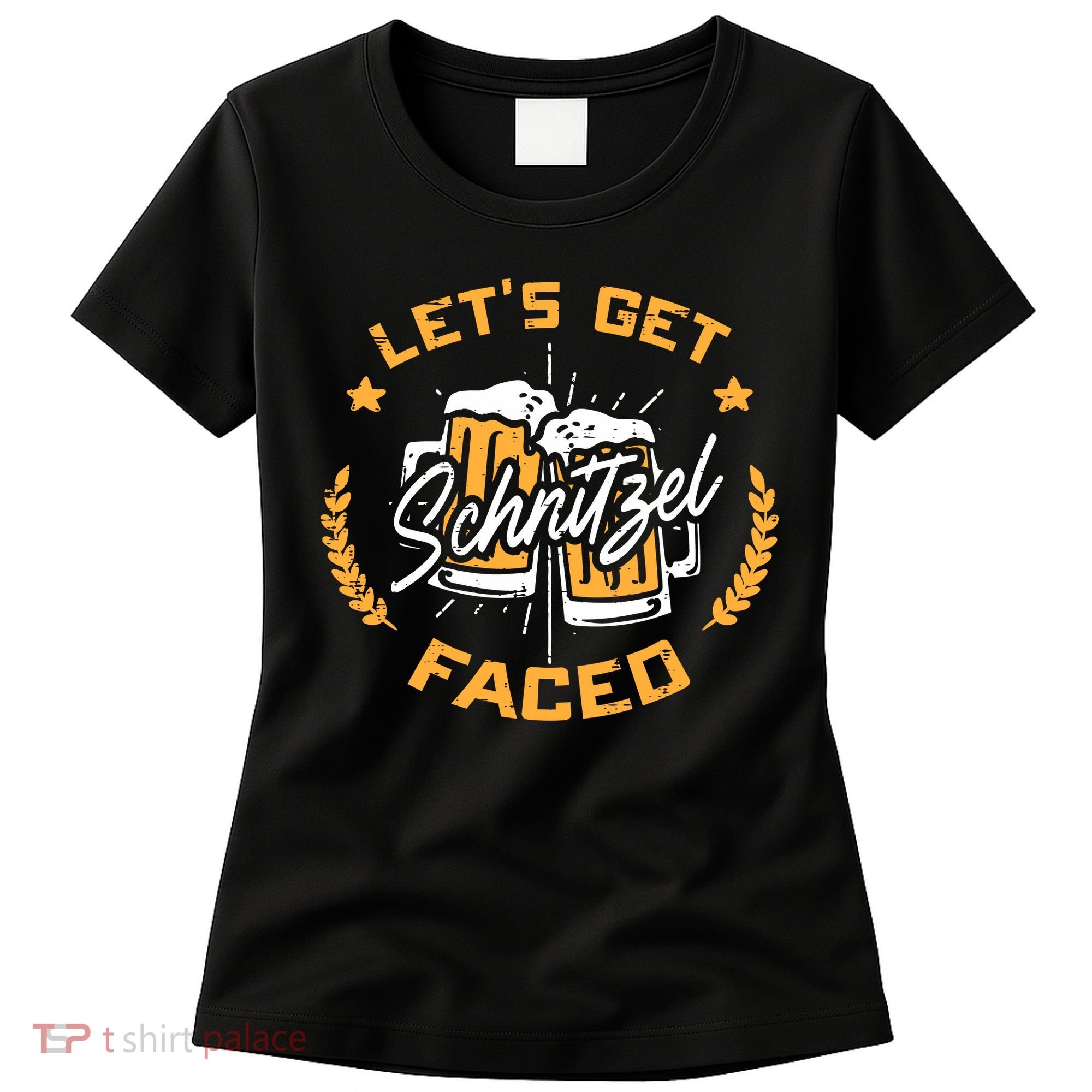 Lets Get Schnitzel Faced Oktoberfest Funny Costume Men Women Women's T-Shirt