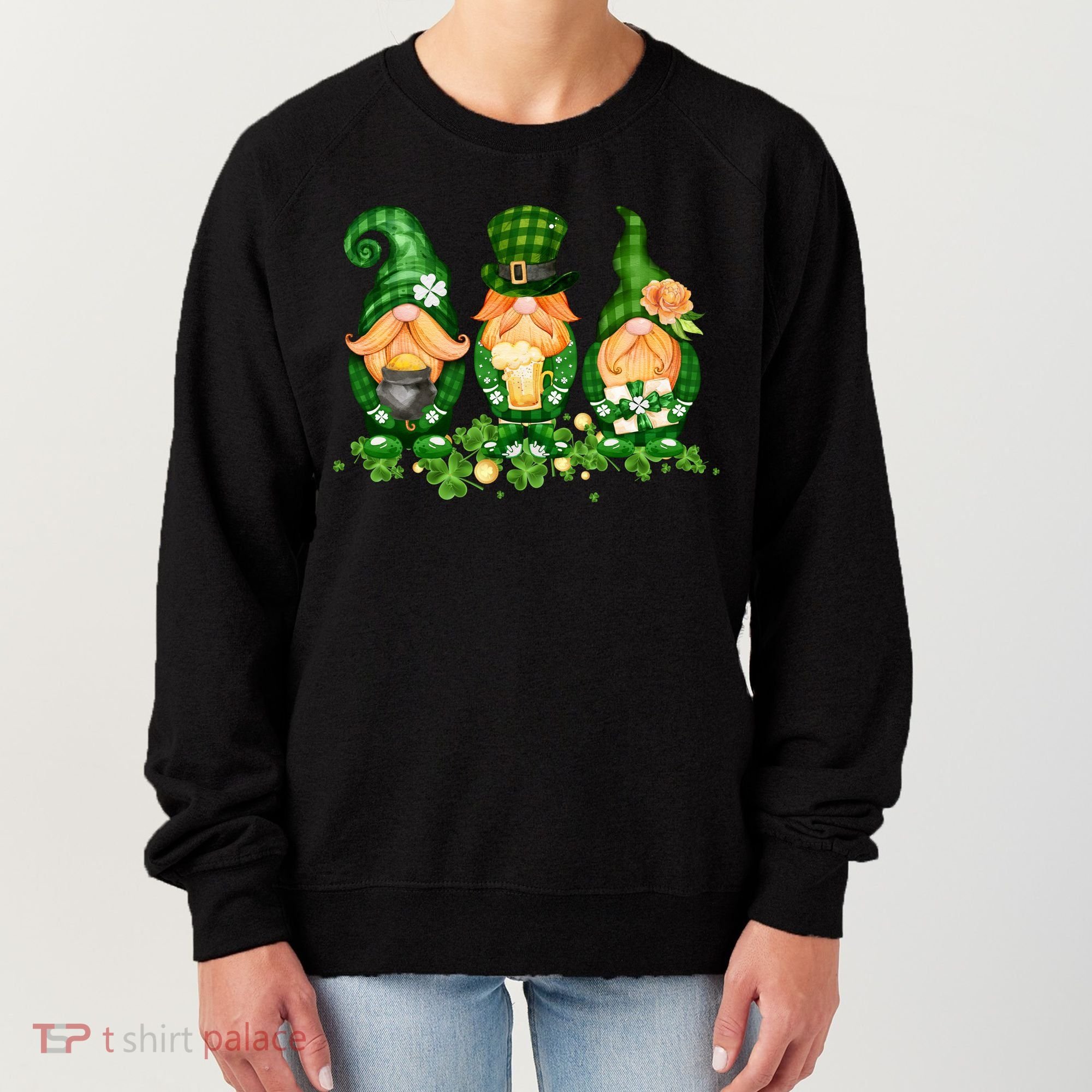 Lucky Gnome St Patrick's Day Festive Women's Sweatshirt