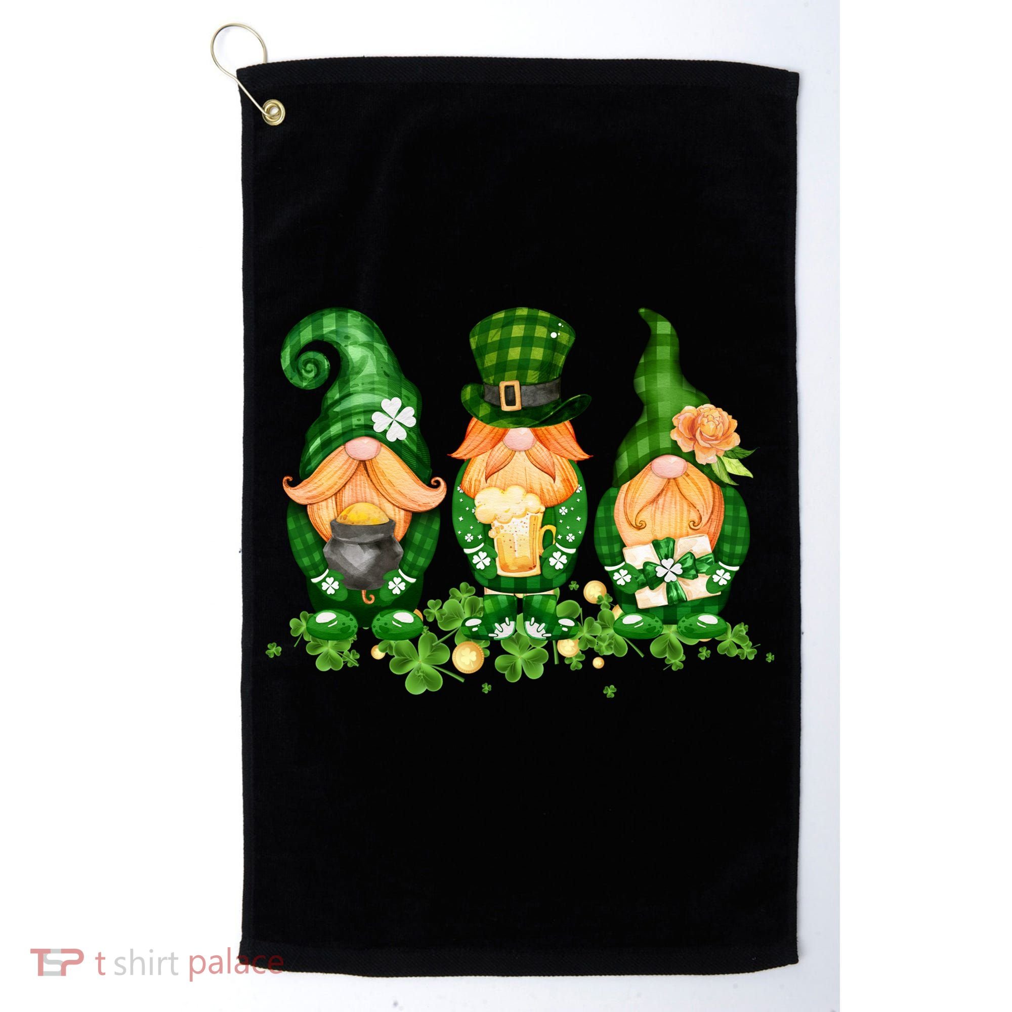 Lucky Gnome St Patrick's Day Festive Golf Towel