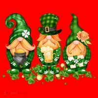 Lucky Gnome St Patrick's Day Festive Santa Hat thumb 1