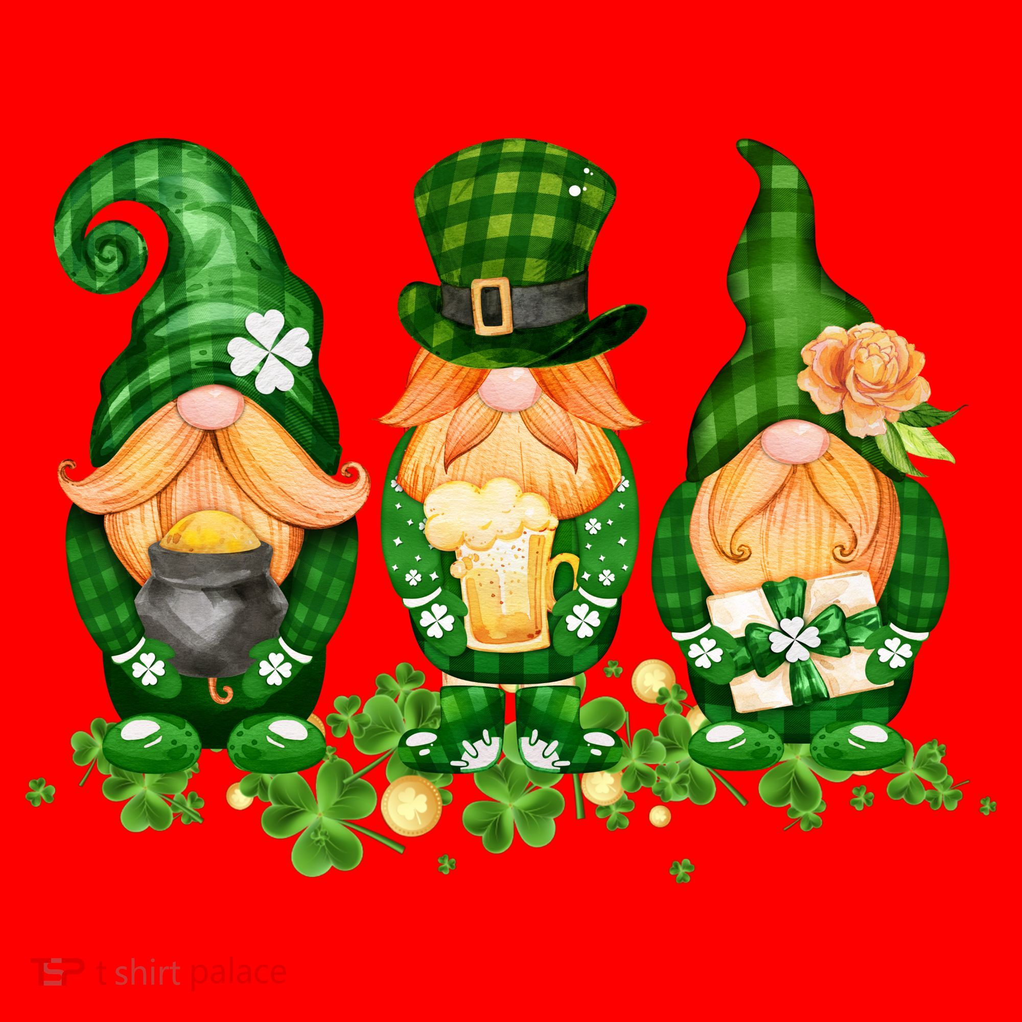 Lucky Gnome St Patrick's Day Festive Santa Hat