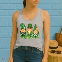 Lucky Gnome St Patrick's Day Festive Women's Tank Top thumb 2