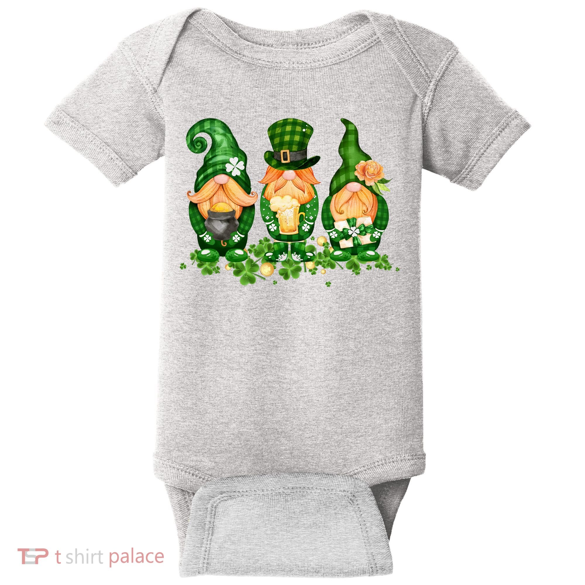 Lucky Gnome St Patrick's Day Festive Baby Bodysuit