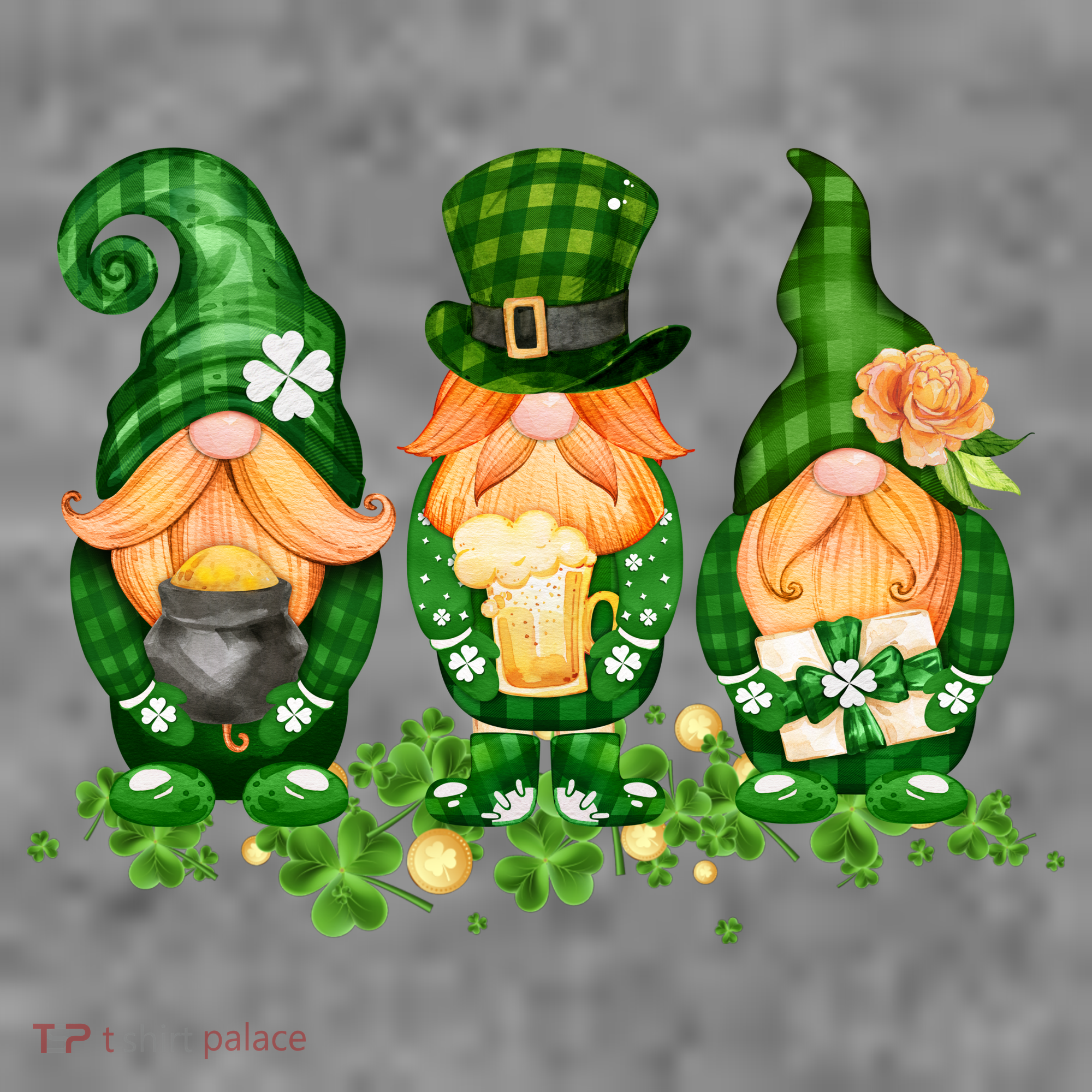 Lucky Gnome St Patrick's Day Festive Women's Long Sleeve Shirt