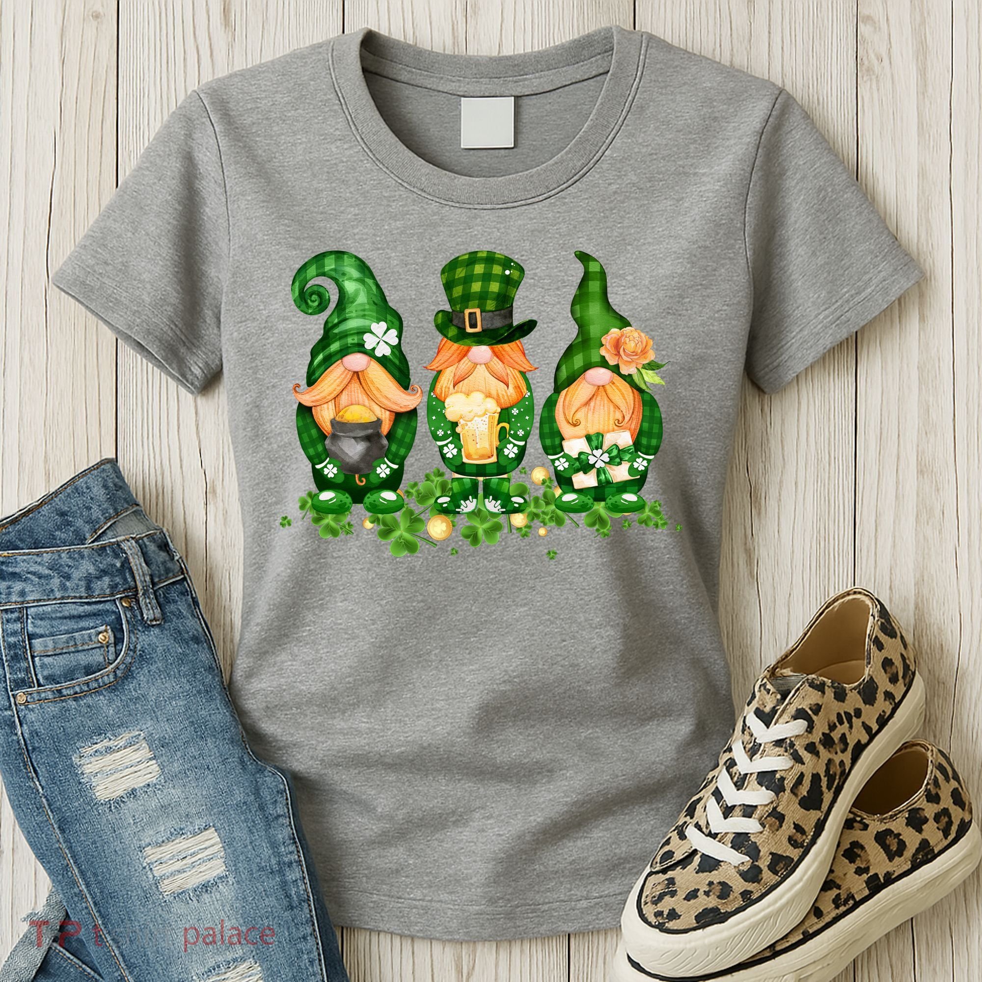 Lucky Gnome St Patrick's Day Festive Women's T-Shirt