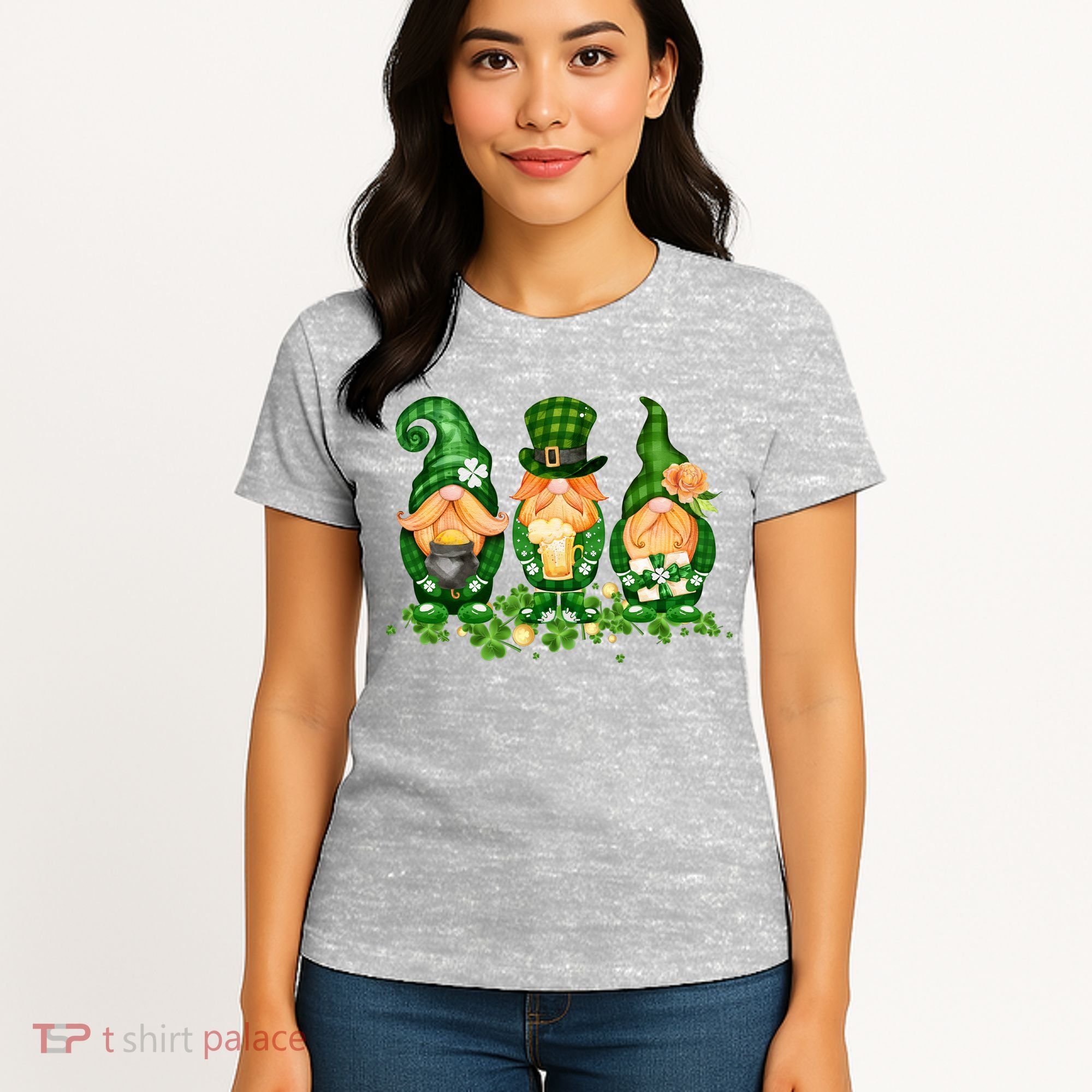 Lucky Gnome St Patrick's Day Festive Women's T-Shirt