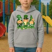 Lucky Gnome St Patrick's Day Festive Kids Hoodie thumb 2