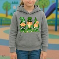Lucky Gnome St Patrick's Day Festive Kids Hoodie thumb 3
