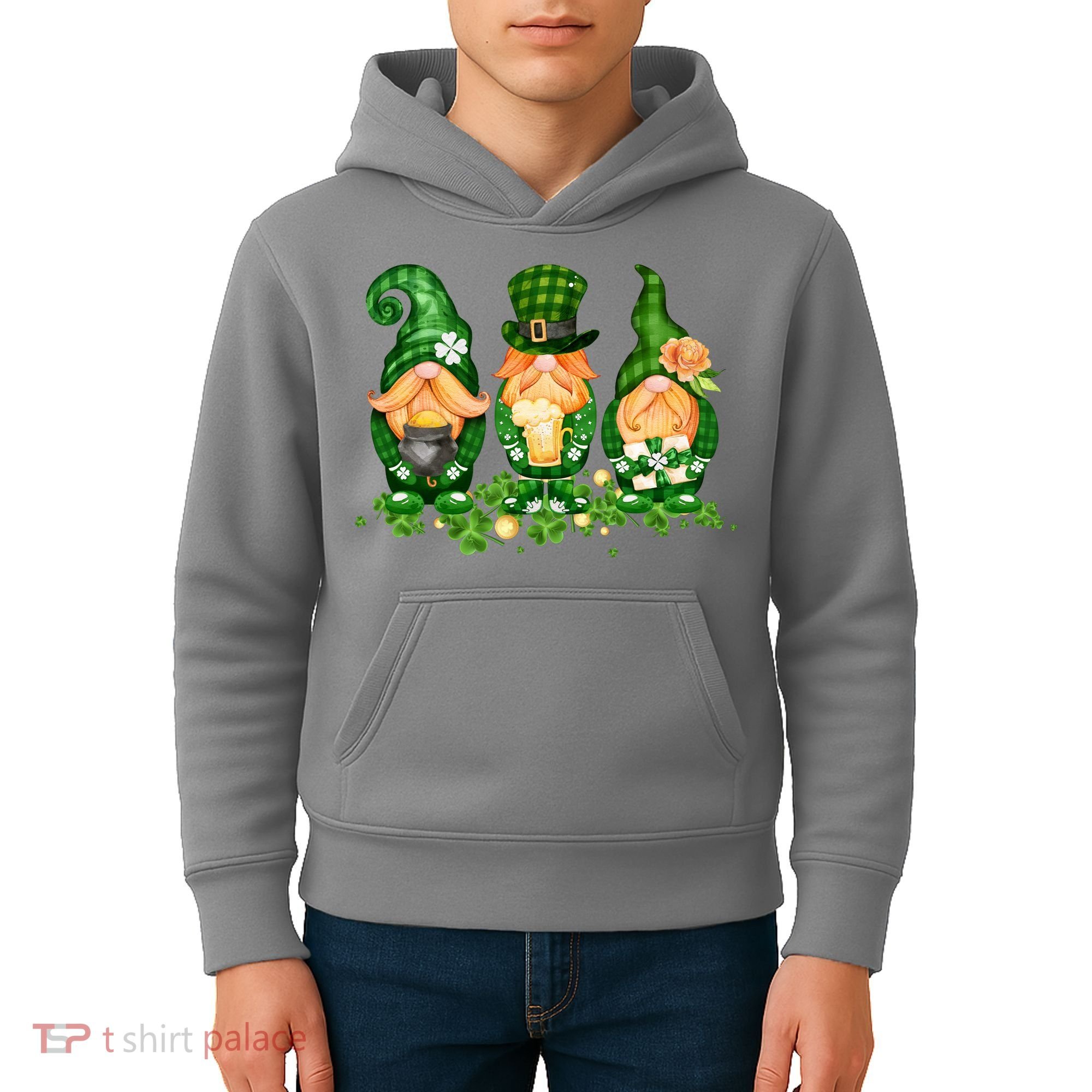 Lucky Gnome St Patrick's Day Festive Kids Hoodie