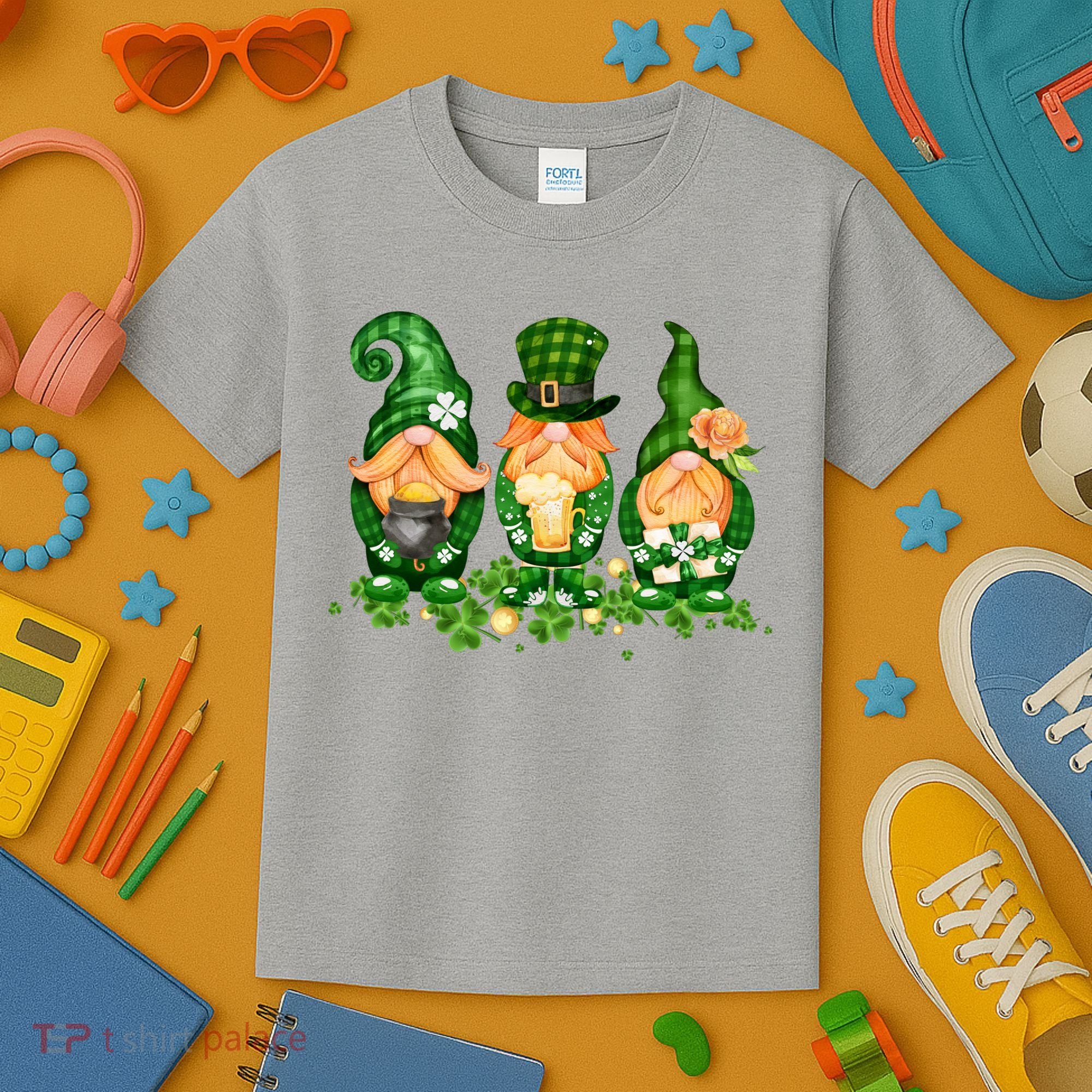 Lucky Gnome St Patrick's Day Festive Kids T-Shirt