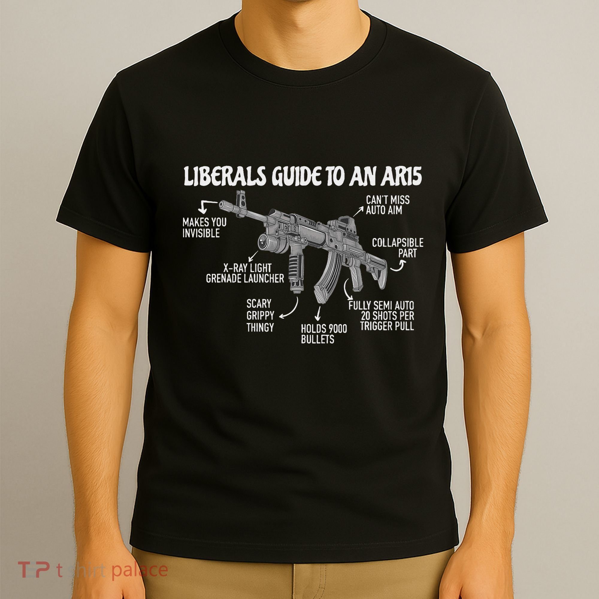 Liberals Guide To An Ar15 Funny Anti Liberal Pro Gun Ar15 2a T-Shirt