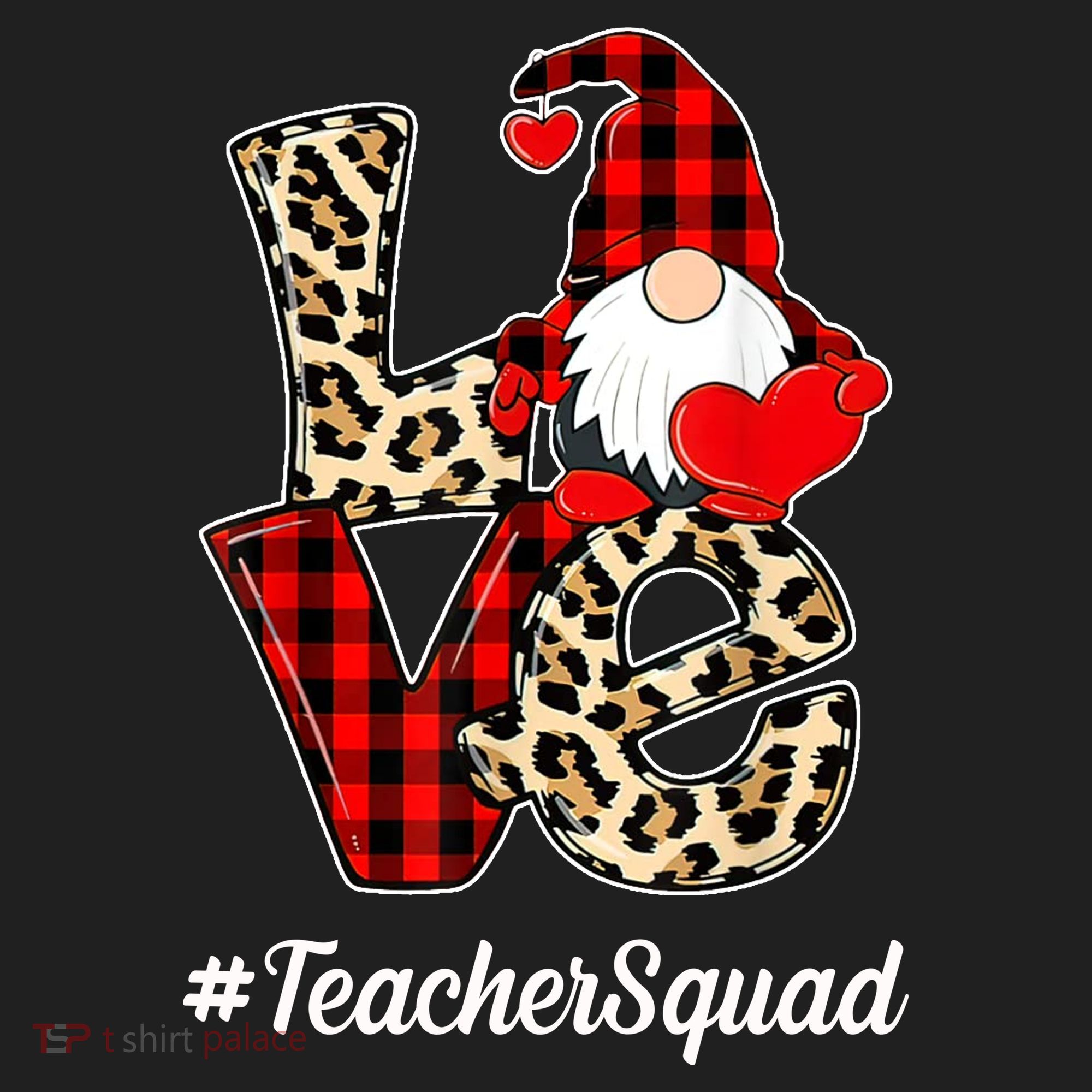 Love Gnome Teacher Squad Happy Valentine Day Women's Sweatshirt