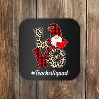 Love Gnome Teacher Squad Happy Valentine Day Coaster thumb 0