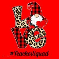 Love Gnome Teacher Squad Happy Valentine Day Santa Hat thumb 1