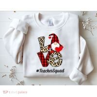 Love Gnome Teacher Squad Happy Valentine Day Sweatshirt thumb 2