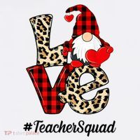 Love Gnome Teacher Squad Happy Valentine Day Sweatshirt thumb 3