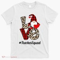 Love Gnome Teacher Squad Happy Valentine Day T-Shirt thumb 0