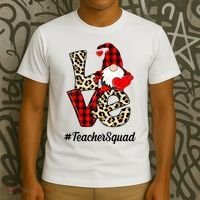 Love Gnome Teacher Squad Happy Valentine Day T-Shirt thumb 3