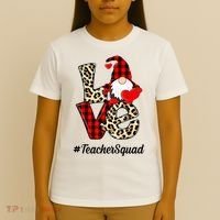 Love Gnome Teacher Squad Happy Valentine Day T-Shirt thumb 4