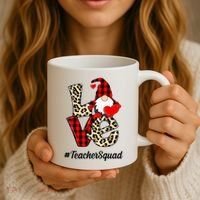 Love Gnome Teacher Squad Happy Valentine Day Coffee Mug thumb 3