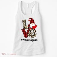 Love Gnome Teacher Squad Happy Valentine Day Women's Tank Top thumb 0