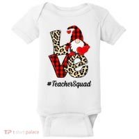 Love Gnome Teacher Squad Happy Valentine Day Baby Bodysuit thumb 0