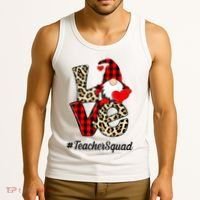 Love Gnome Teacher Squad Happy Valentine Day Tank Top thumb 3