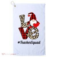 Love Gnome Teacher Squad Happy Valentine Day Golf Towel thumb 0
