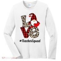 Love Gnome Teacher Squad Happy Valentine Day Women's Long Sleeve Shirt thumb 0