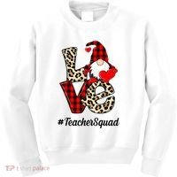 Love Gnome Teacher Squad Happy Valentine Day Kids Sweatshirt thumb 0
