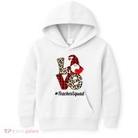 Love Gnome Teacher Squad Happy Valentine Day Kids Hoodie thumb 0