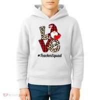 Love Gnome Teacher Squad Happy Valentine Day Kids Hoodie thumb 4