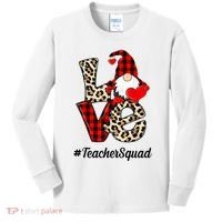 Love Gnome Teacher Squad Happy Valentine Day Kids Long Sleeve Shirt thumb 0