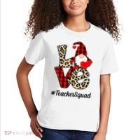 Love Gnome Teacher Squad Happy Valentine Day Kids T-Shirt thumb 2