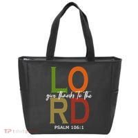 Give Thanks To The Lord Psalm 106:1 Tote Bag thumb 0